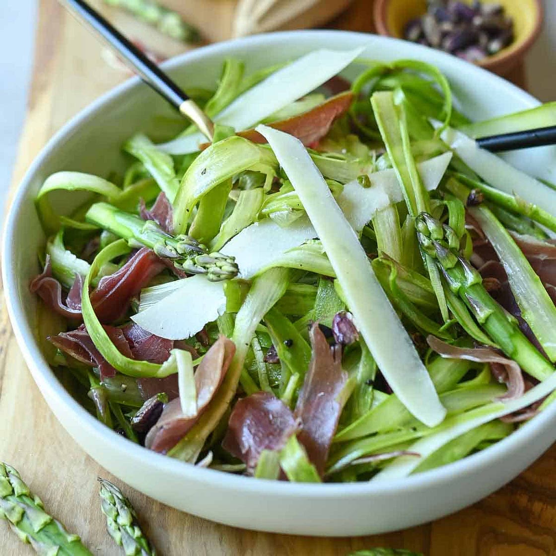 Shaved Asparagus Salad with Prosciutto