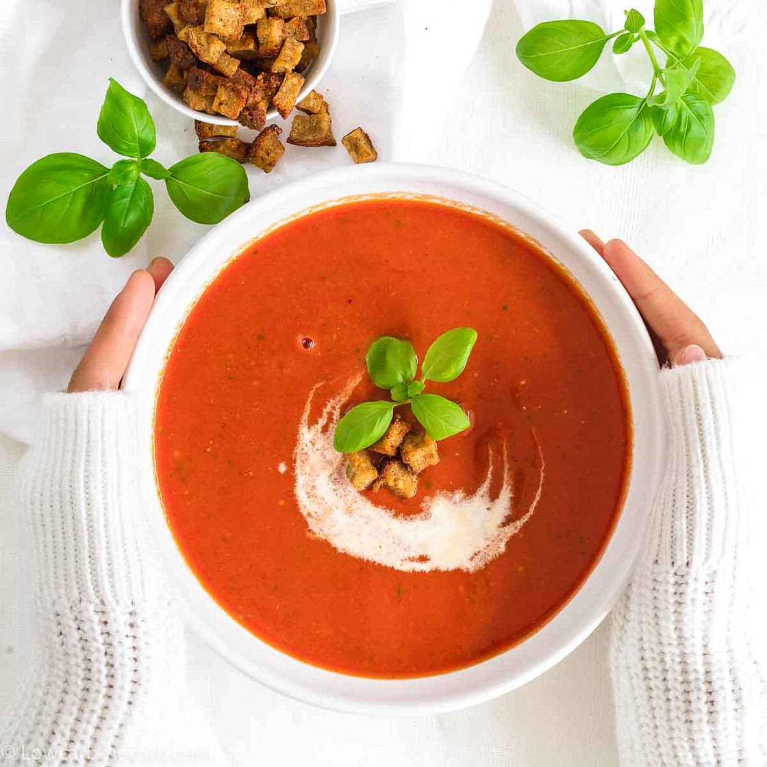 Roasted Creamy Keto Tomato Soup Recipe