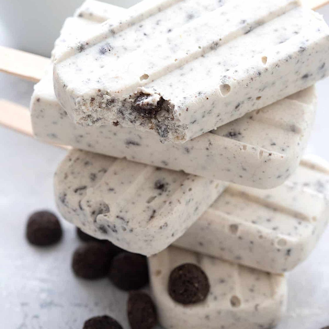 Keto Cookies & Cream Popsicles