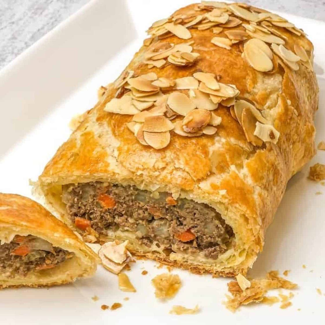 Meat and Veggie Wellington Roll