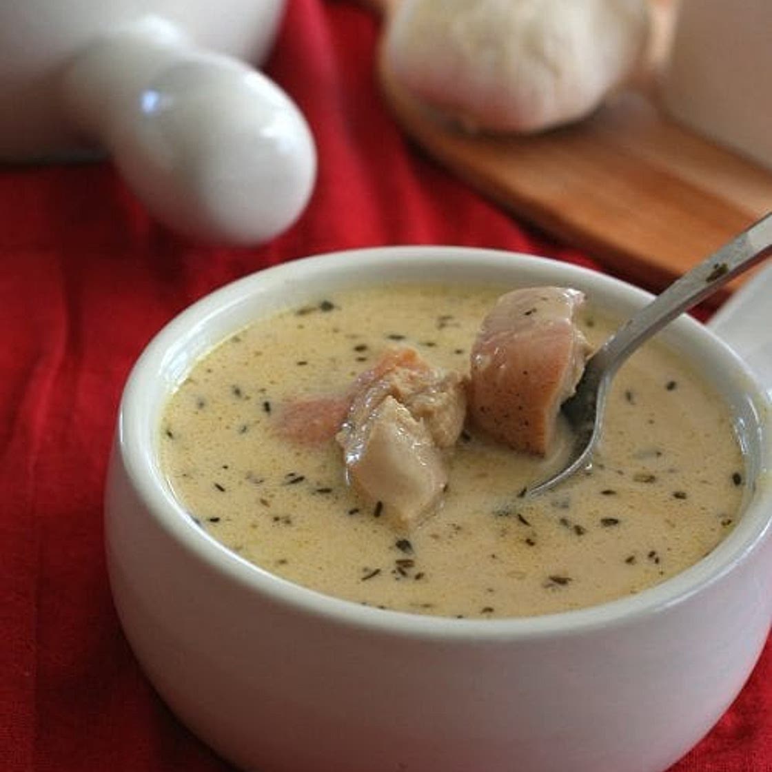 Roasted Garlic Chicken Soup
