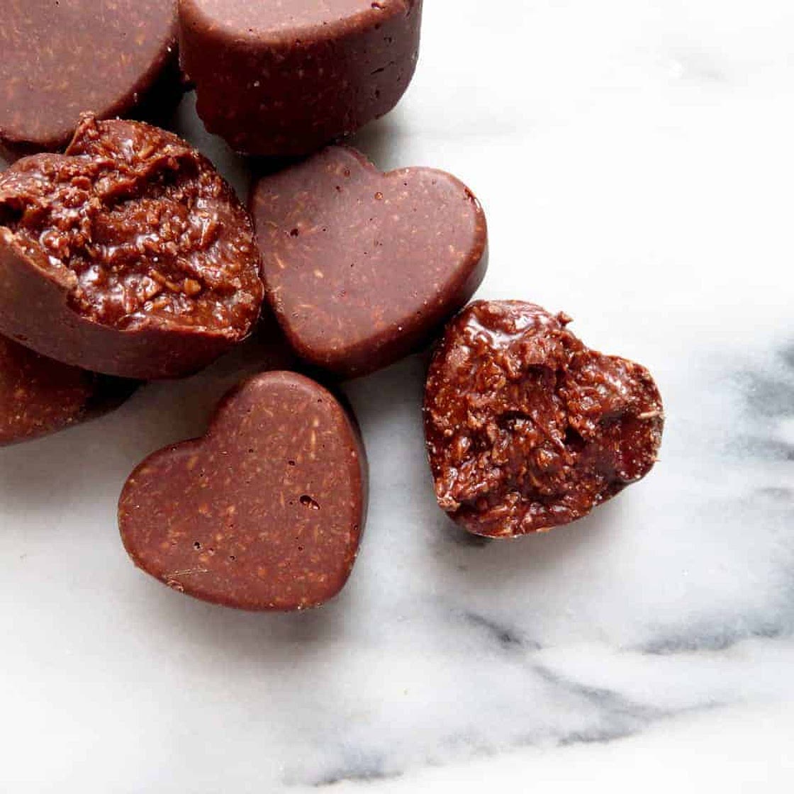 Chocolate Coconut Heart Candies