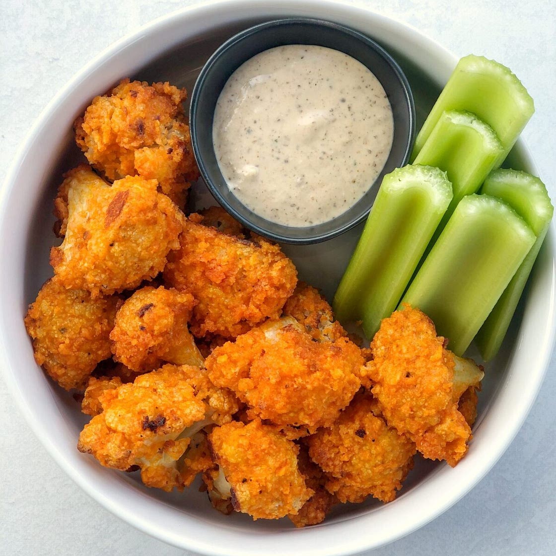 Dairy Free Buffalo Cauliflower Bites