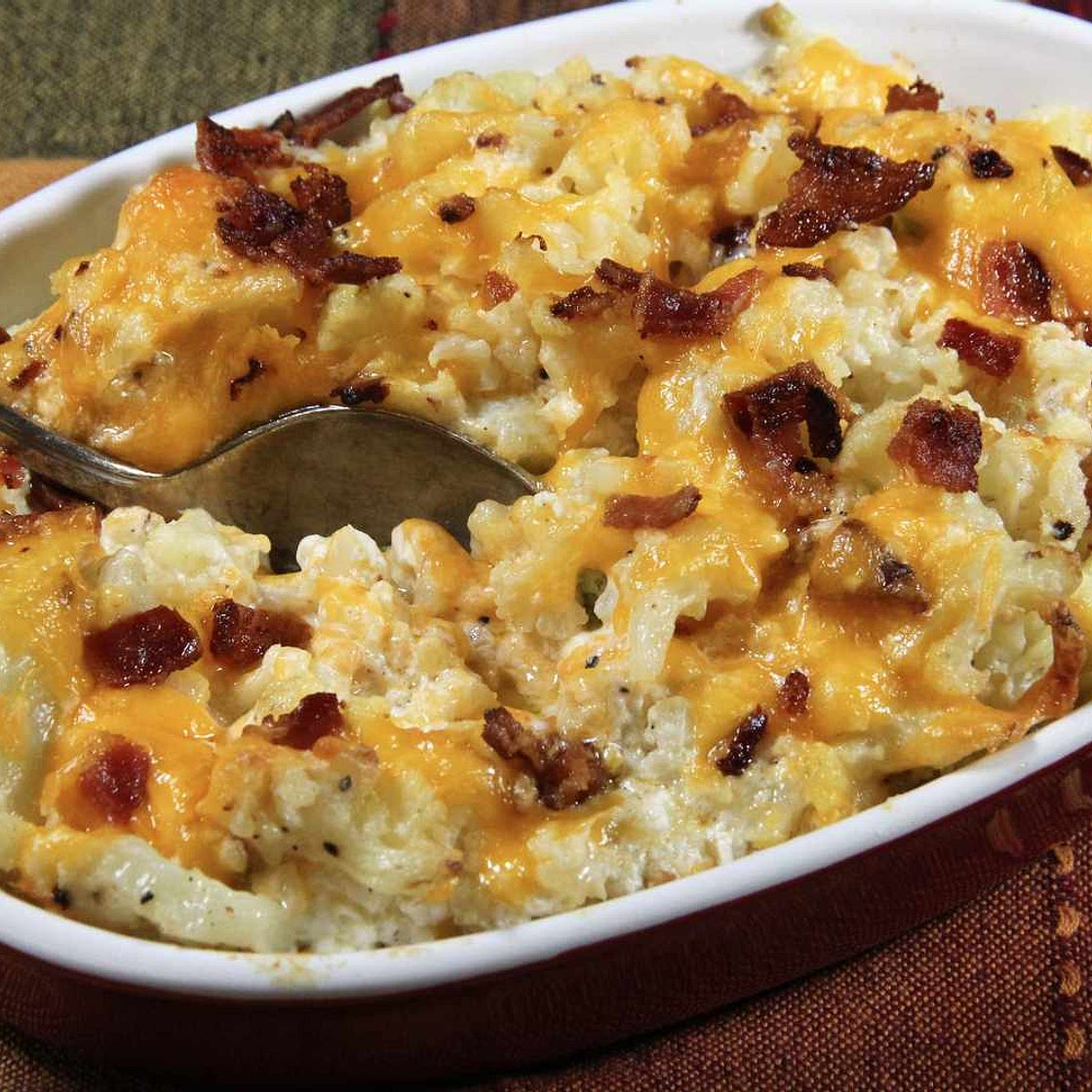 Low-Carb, Twice-Baked Cauliflower Casserole