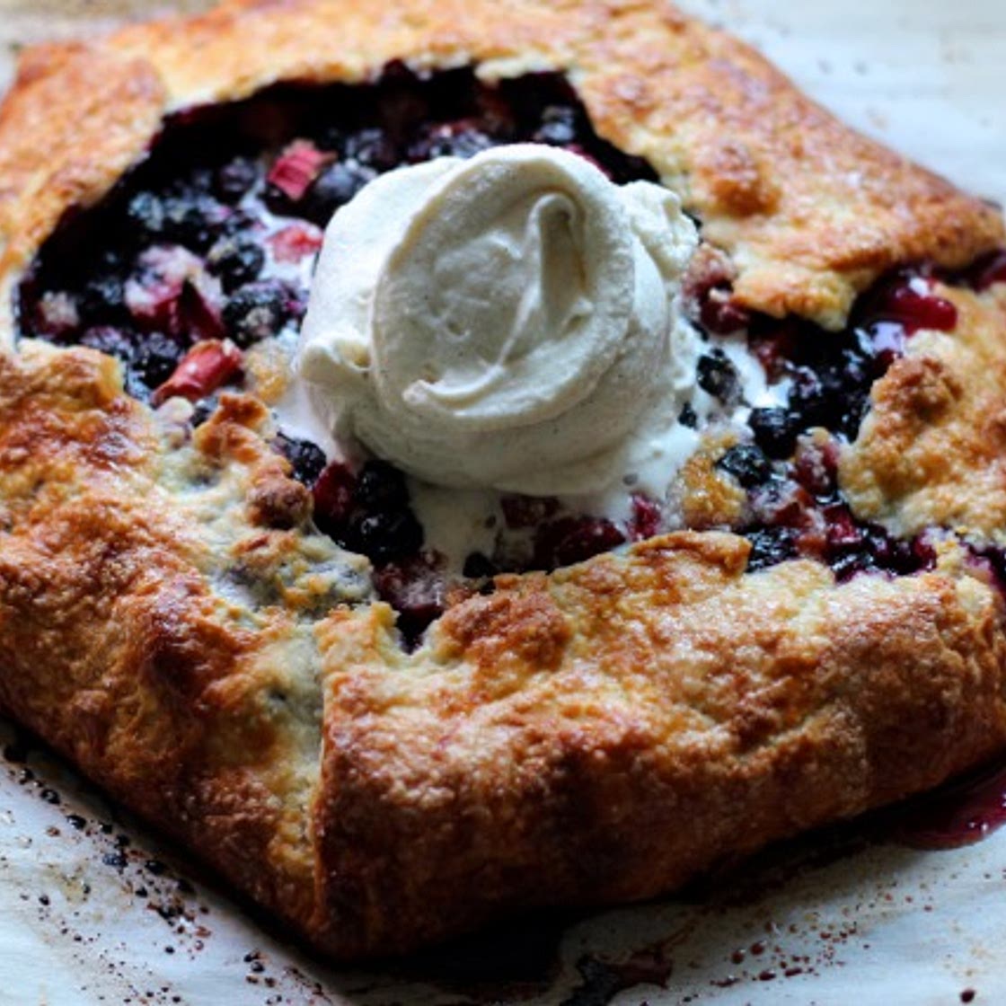 Blueberry Rhubarb Galette