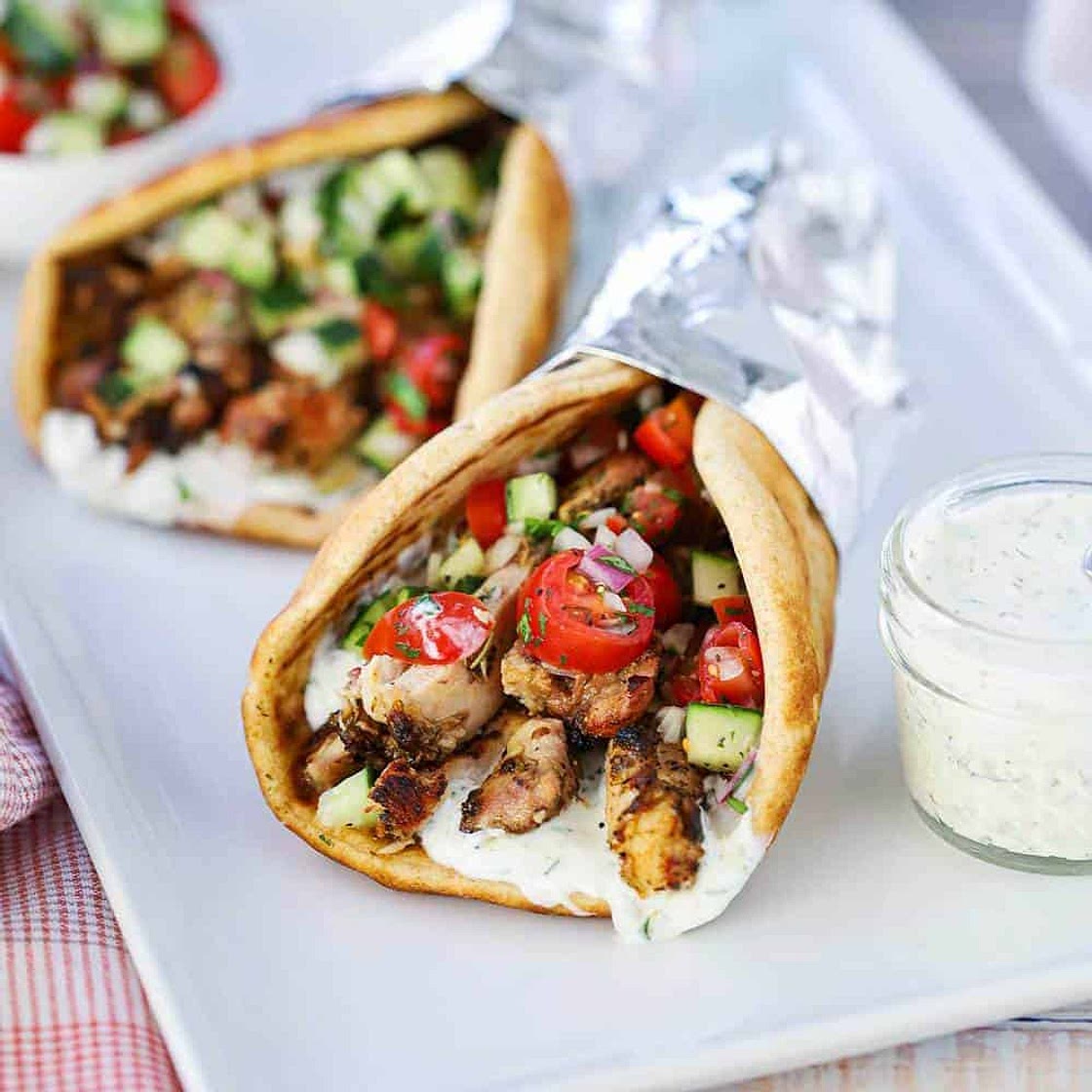 Chicken Gyro with Tzatziki Sauce
