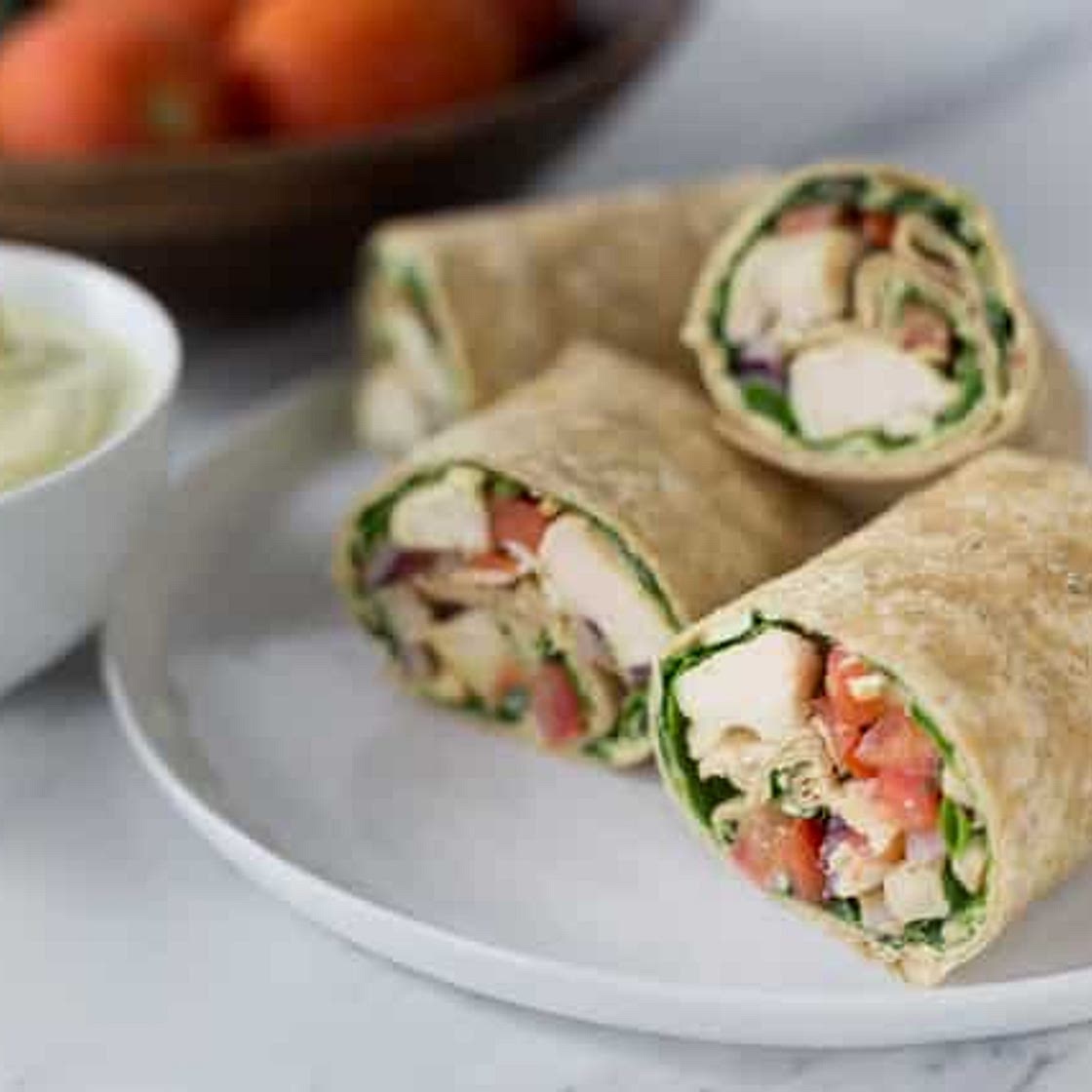 Creamy Curry Chicken Salad Wraps