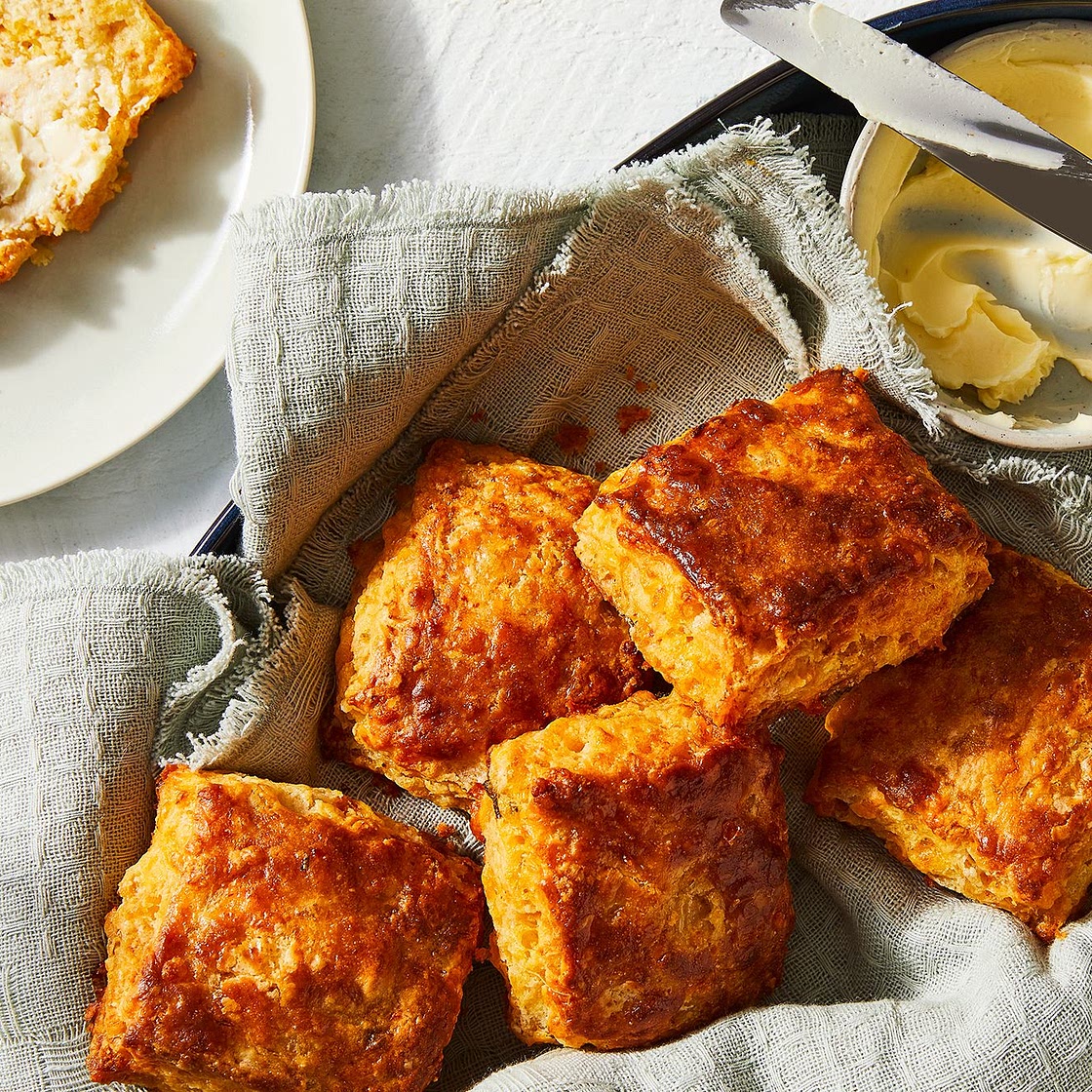 Kimchi Cheddar Biscuits