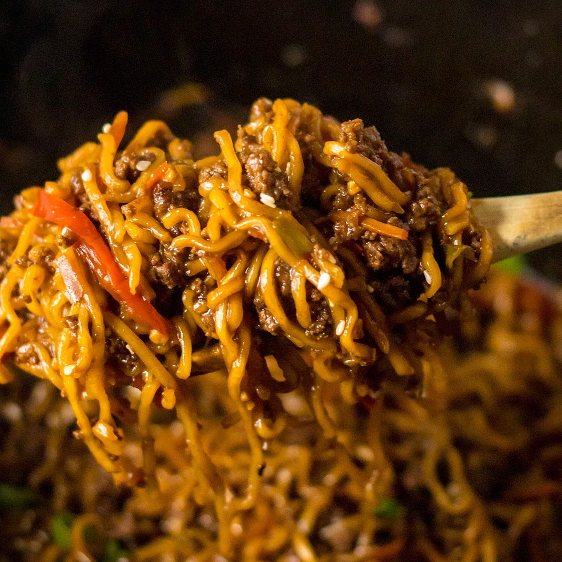 Slow Cooker Beef Ramen Noodles