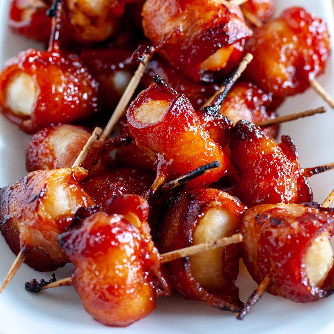Bacon wrapped water chestnuts