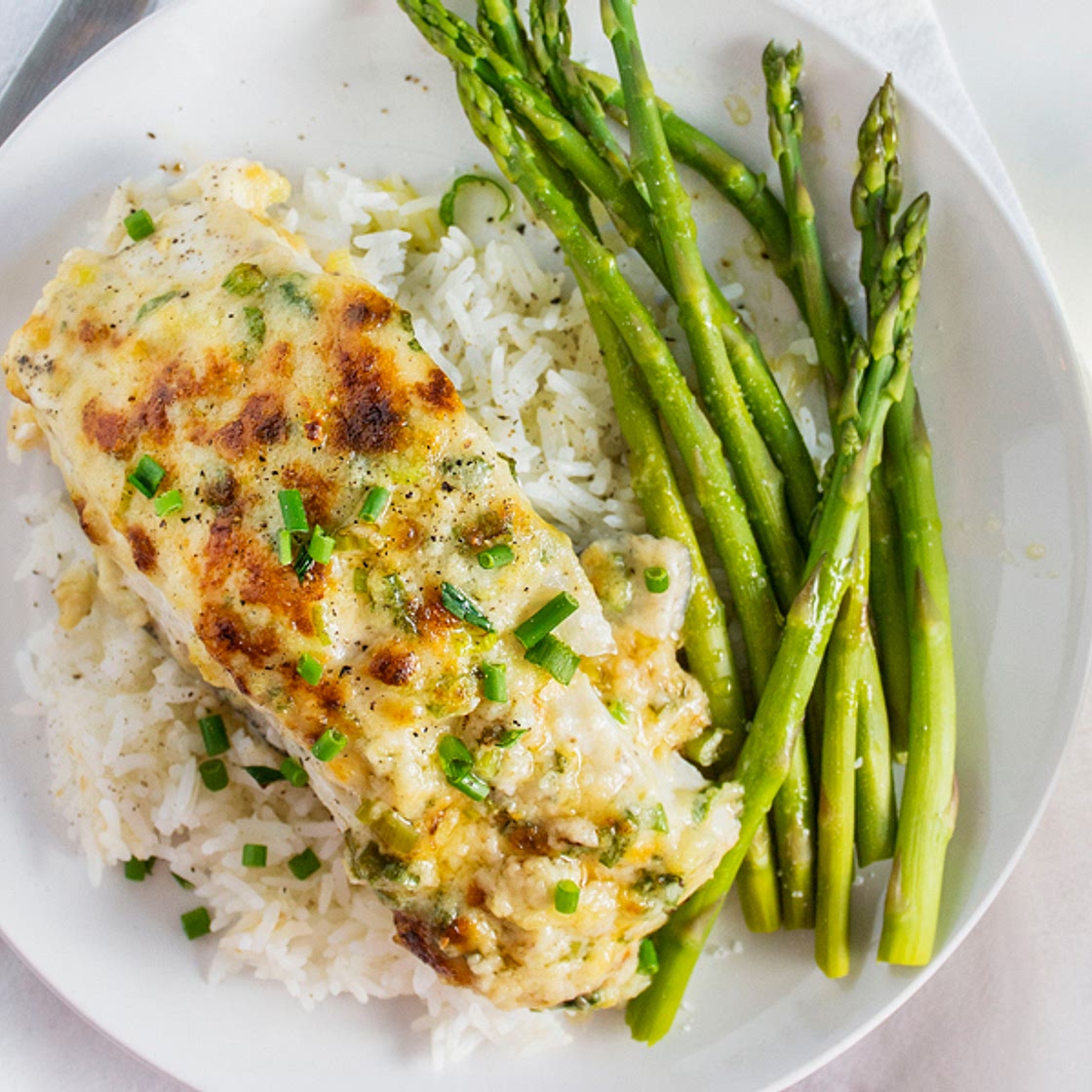 Garlic Parmesan Baked Halibut