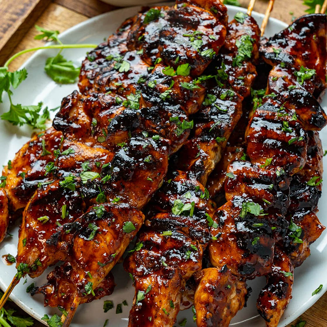 Honey Chipotle Grilled Chicken Skewers
