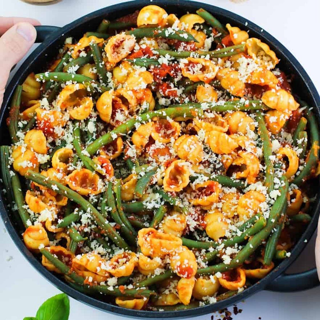 Super Easy Green Bean Pasta Bake