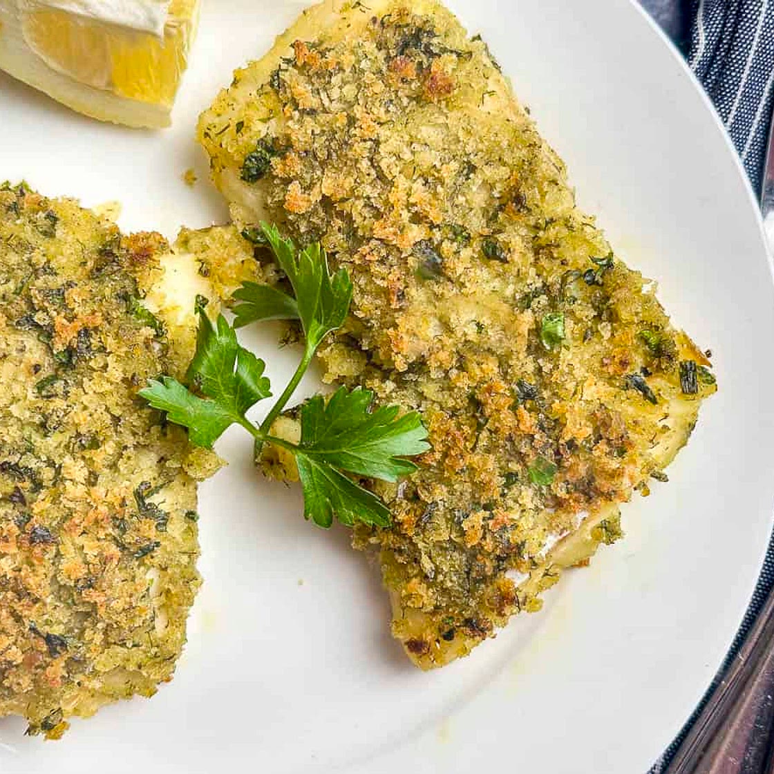 Herb-Crusted Cod with Lemon and Panko Recipe