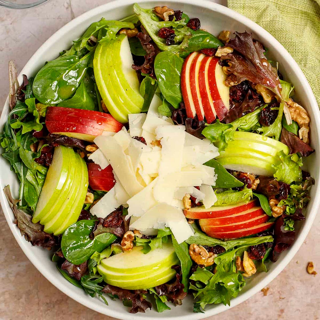 Apple Salad with Asiago Cheese and Maple-Dijon Vinaigrette