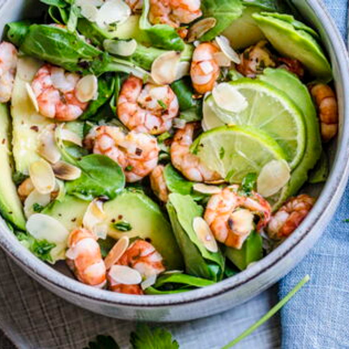 Salade d’avocat et crevettes