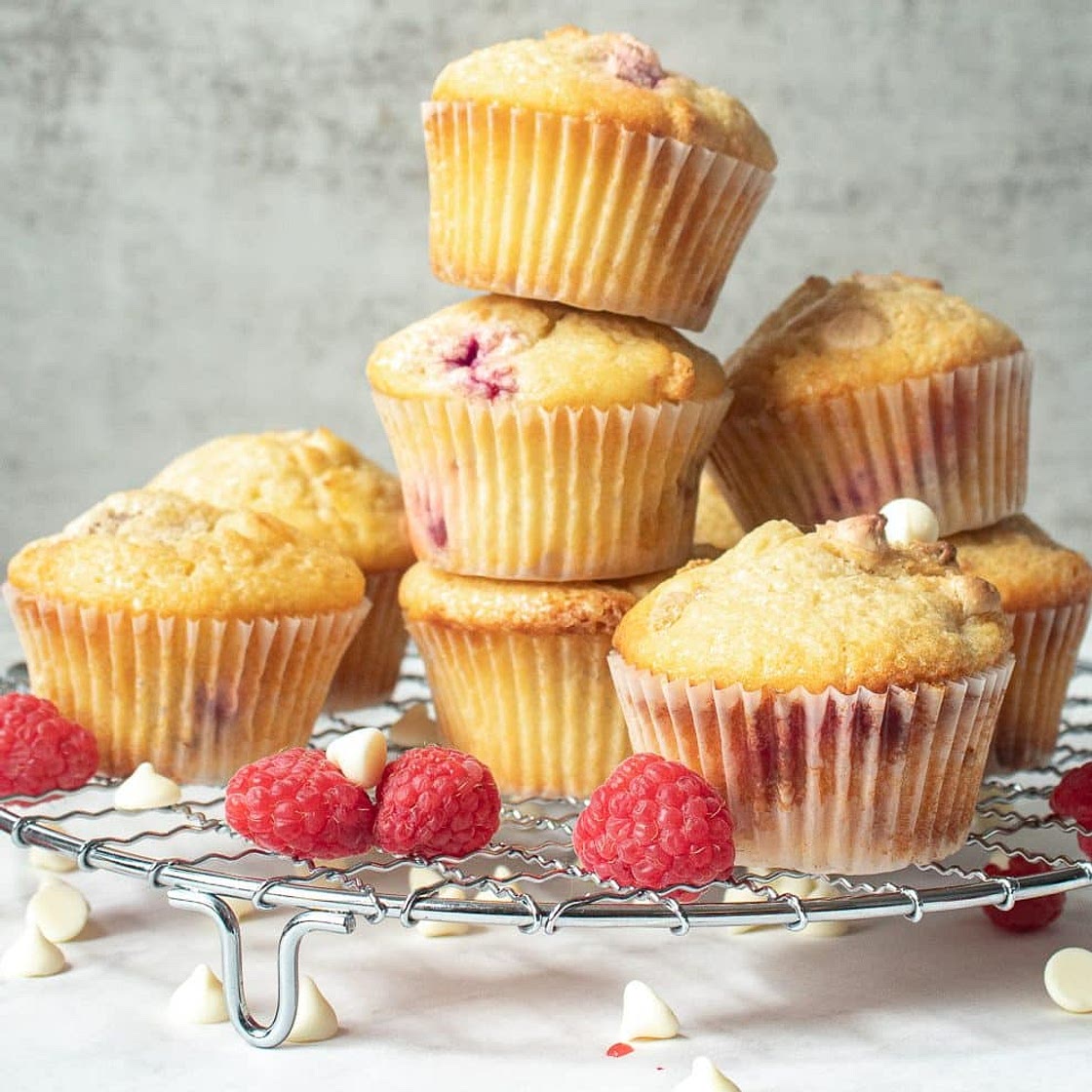 White Chocolate and Raspberry Muffins