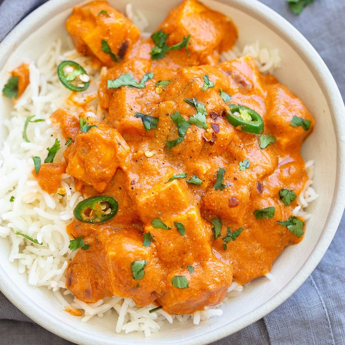 Vegan Paneer Lababdar (Tofu lababdar)