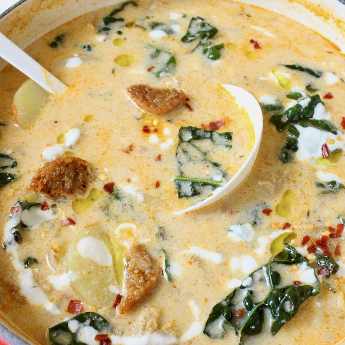 Vegetarian Zuppa Toscana Soup