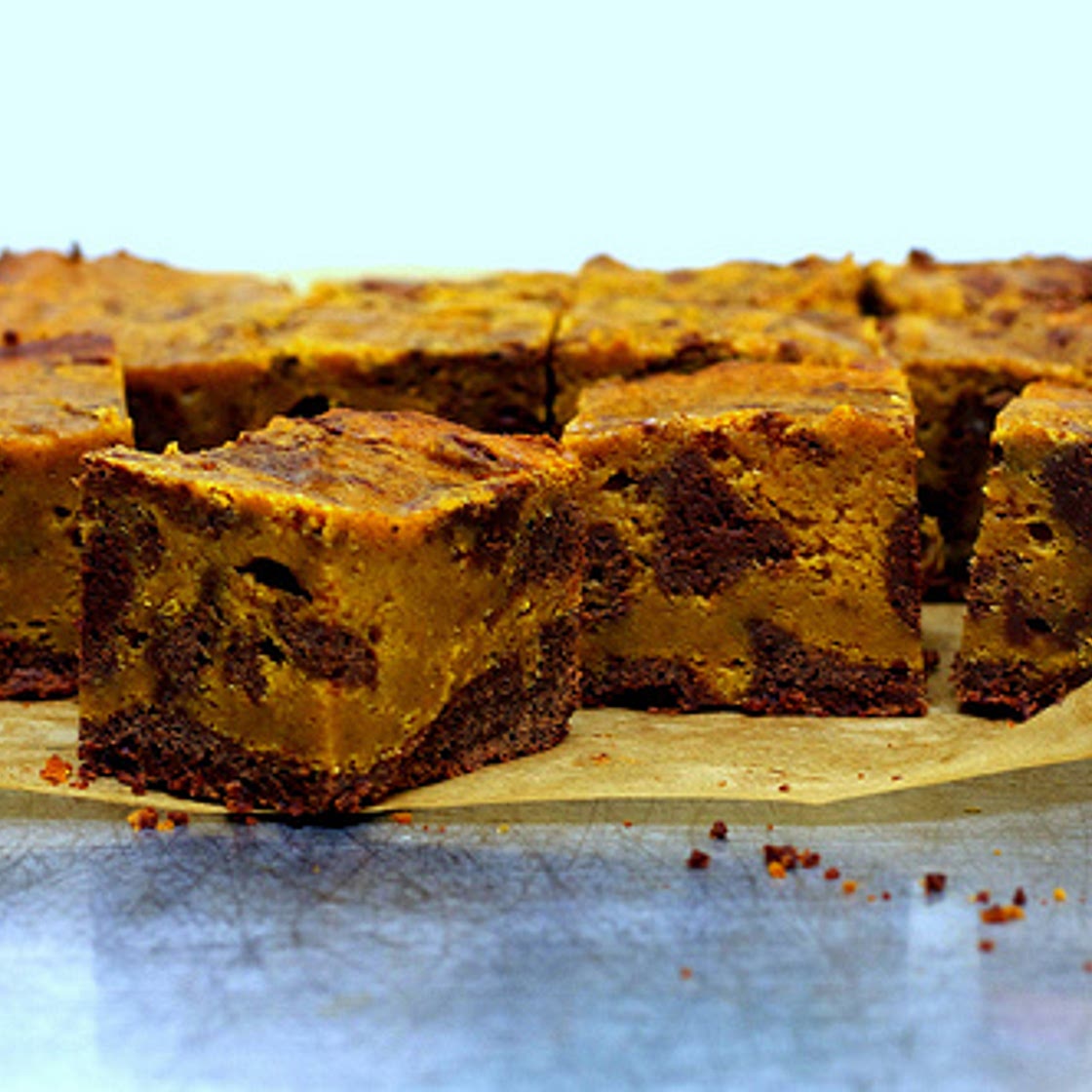 pumpkin swirl brownies