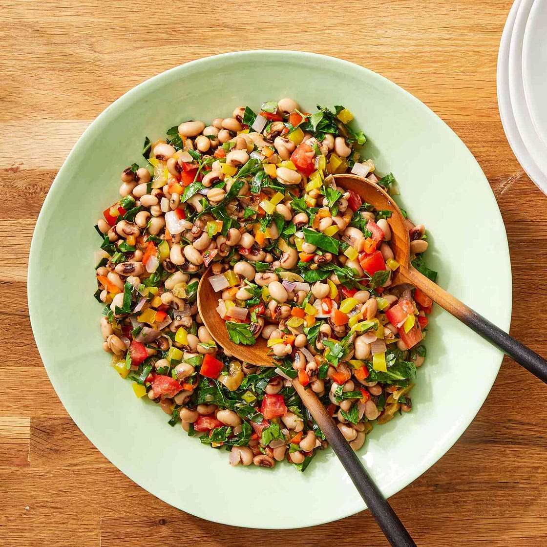 Spicy Black-Eyed Pea & Collard Green Salad