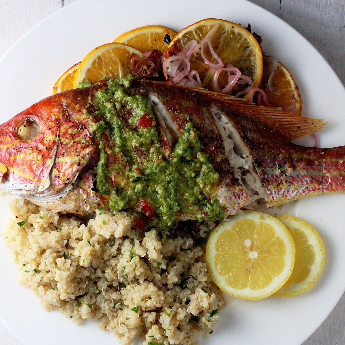 Citrus Infused Whole Roasted Snapper