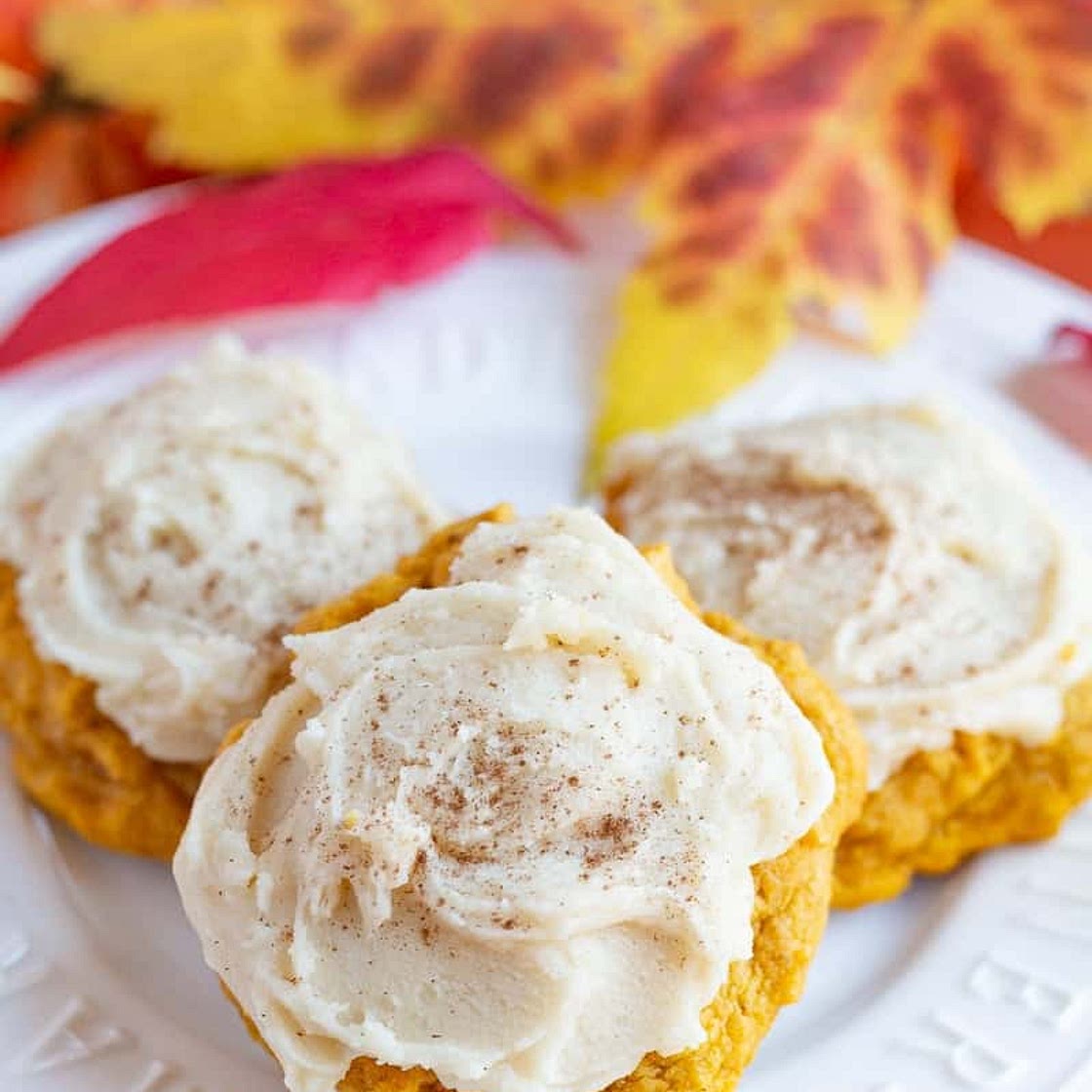 Pumpkin Cookies with Brown Sugar Frosting