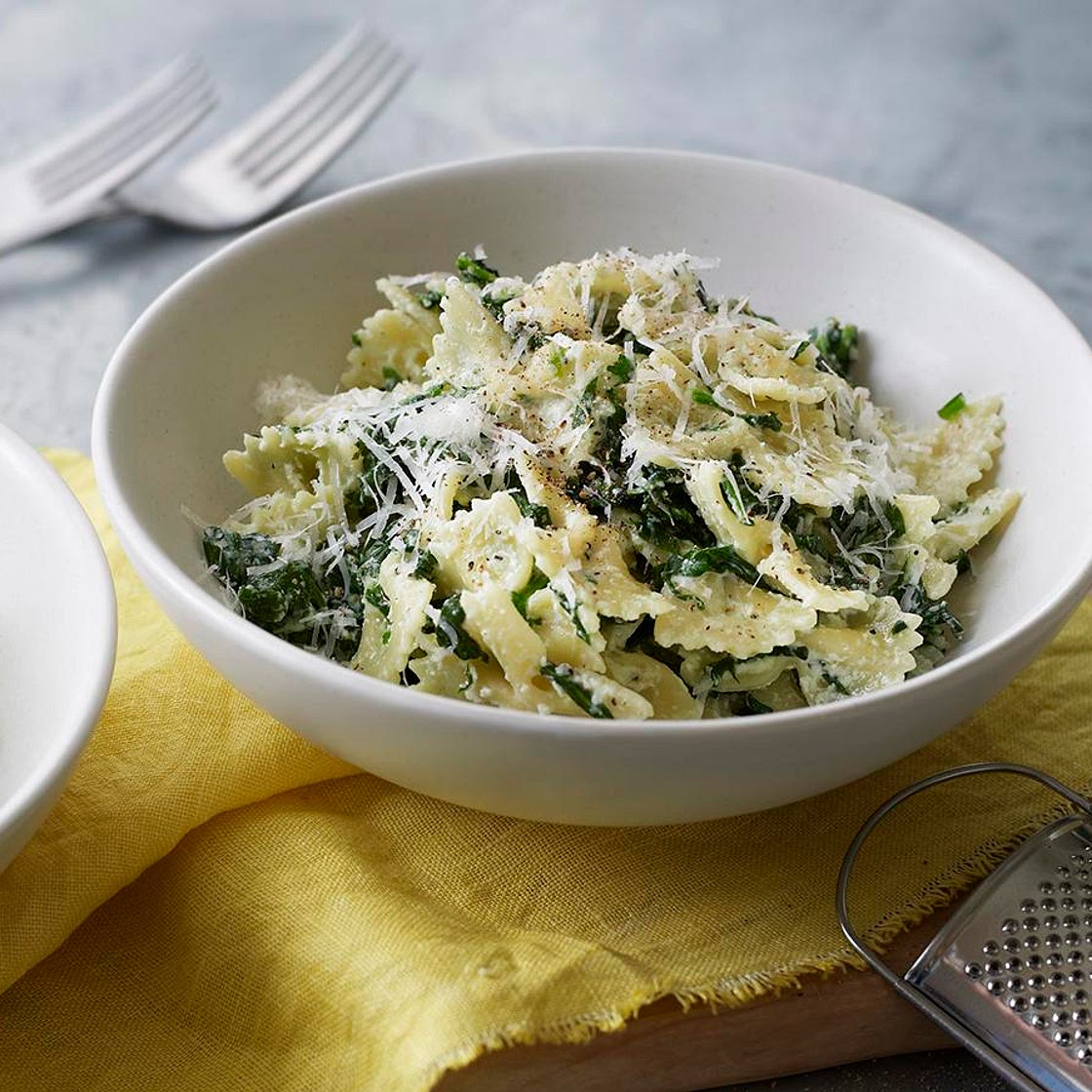 Spinach and ricotta pasta