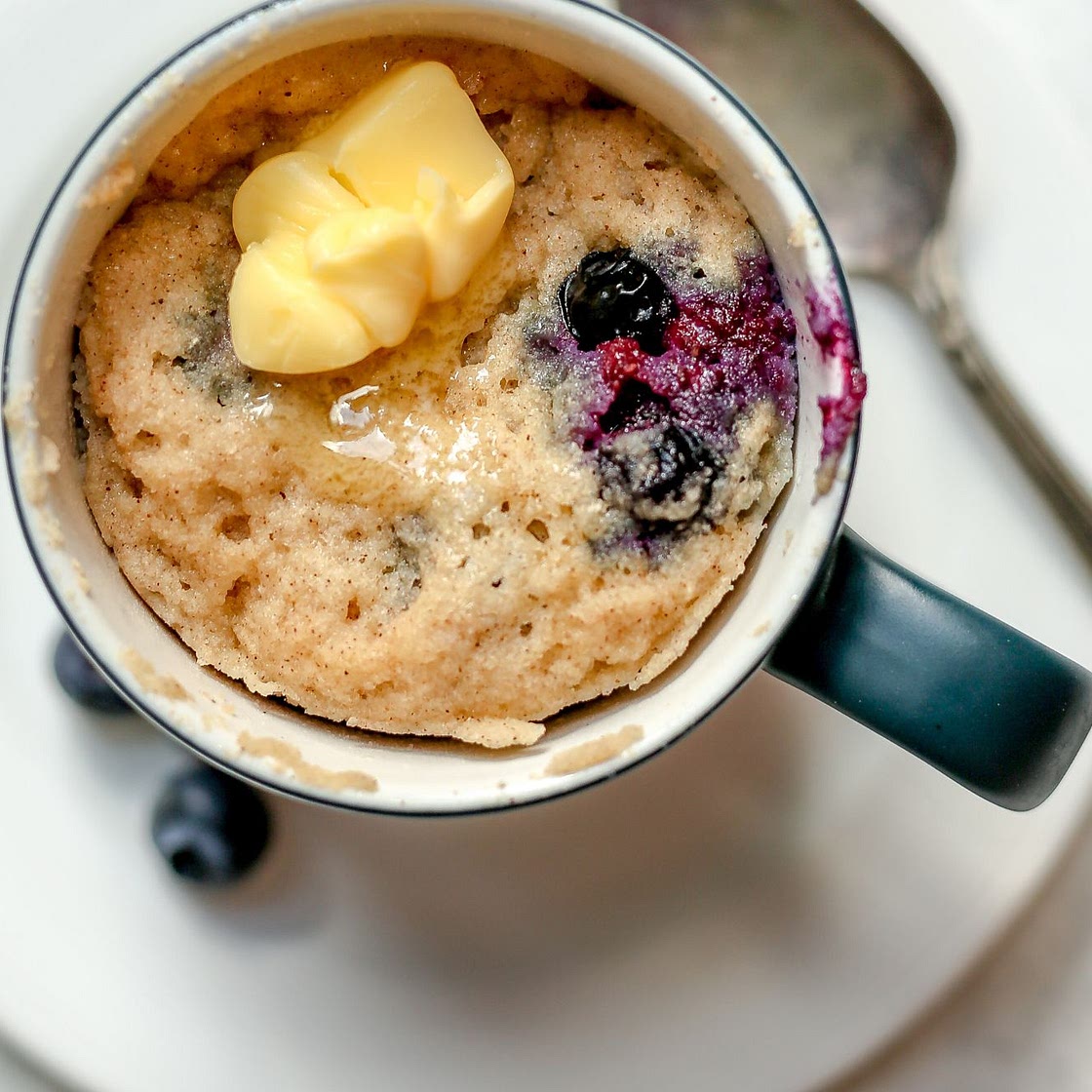 90-Second Irresistible Blueberry Muffin in a Mug