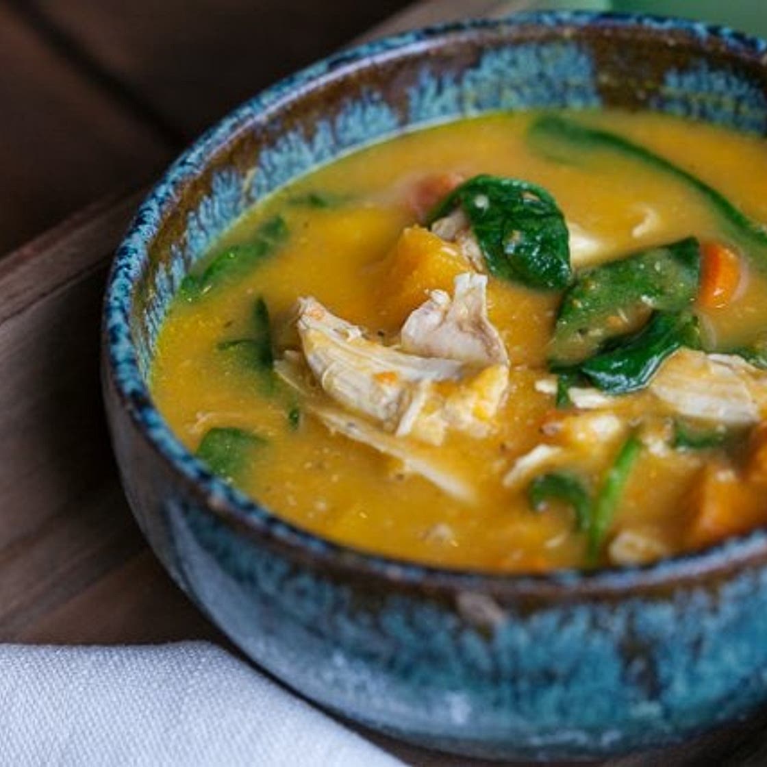 Leftover Roast Chicken Soup with Roasted Vegetables