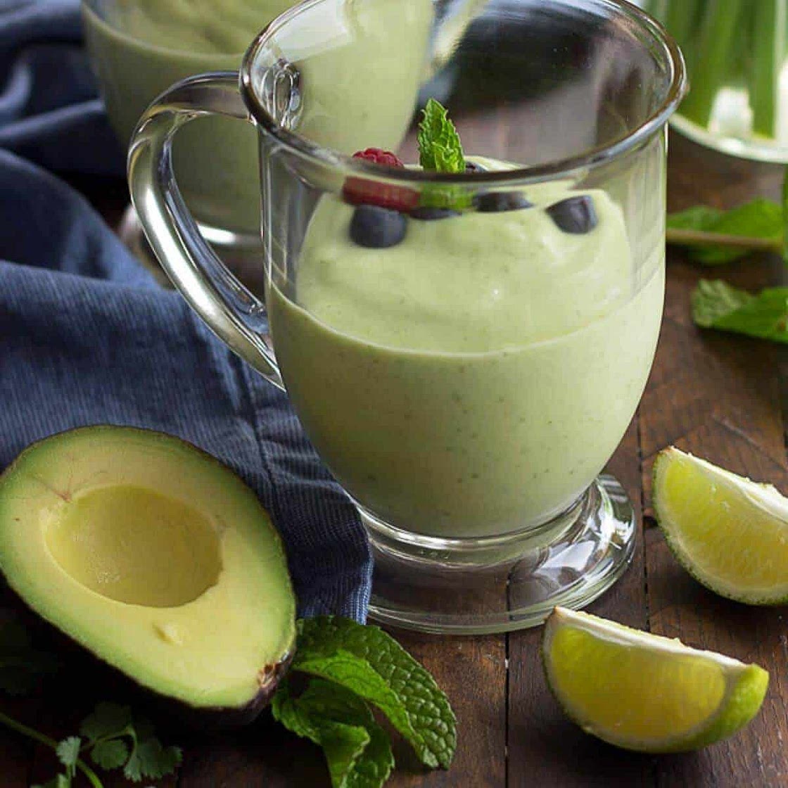 Avocado Mint Green Keto Smoothie