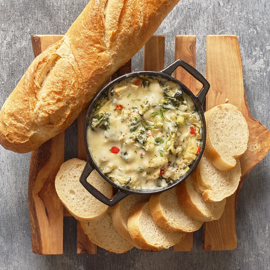 Baked Spinach Artichoke Yogurt Dip