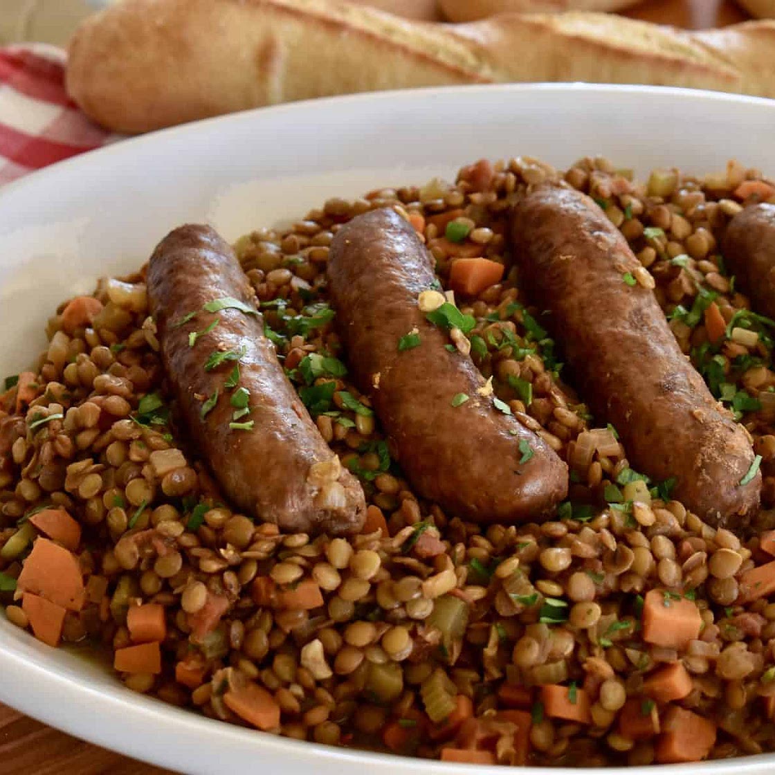 Italian Sausage and Lentils