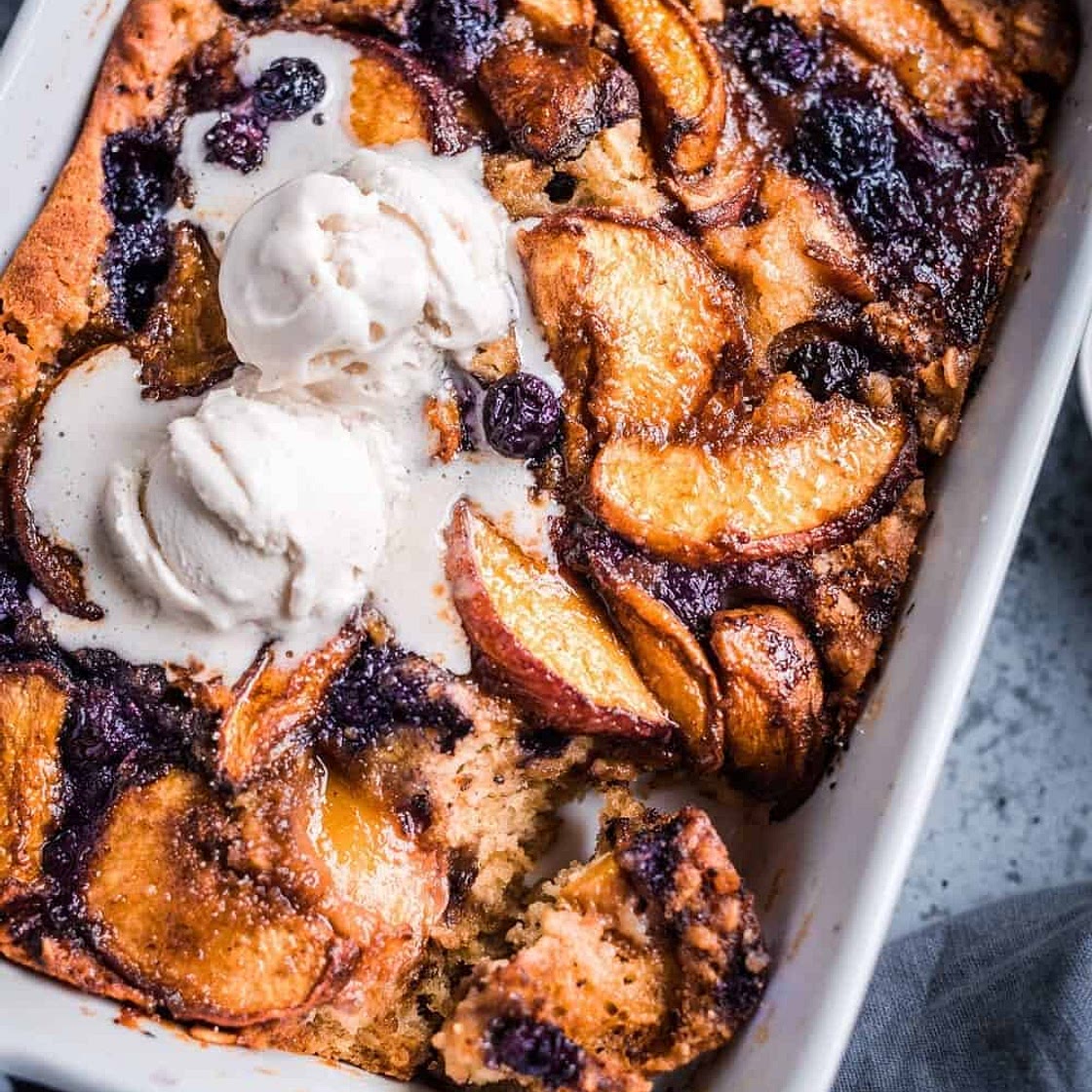 Vegan Brown Butter Peach Cobbler