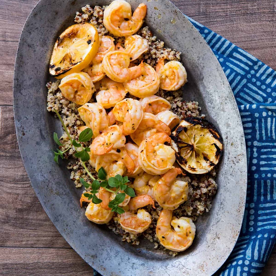 Light & Healthy Cuban Mojo Shrimp