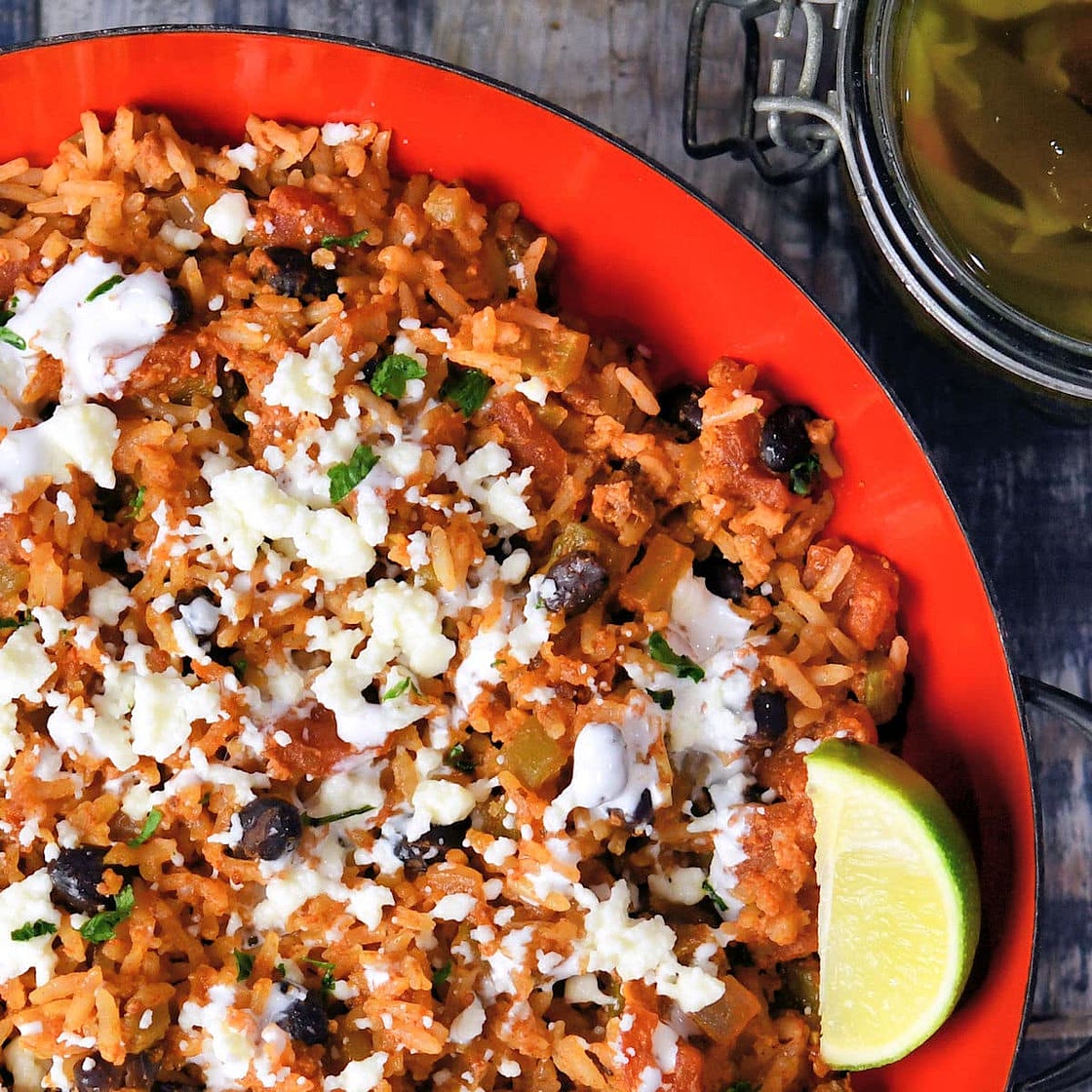 Chorizo Rice One Skillet Dinner