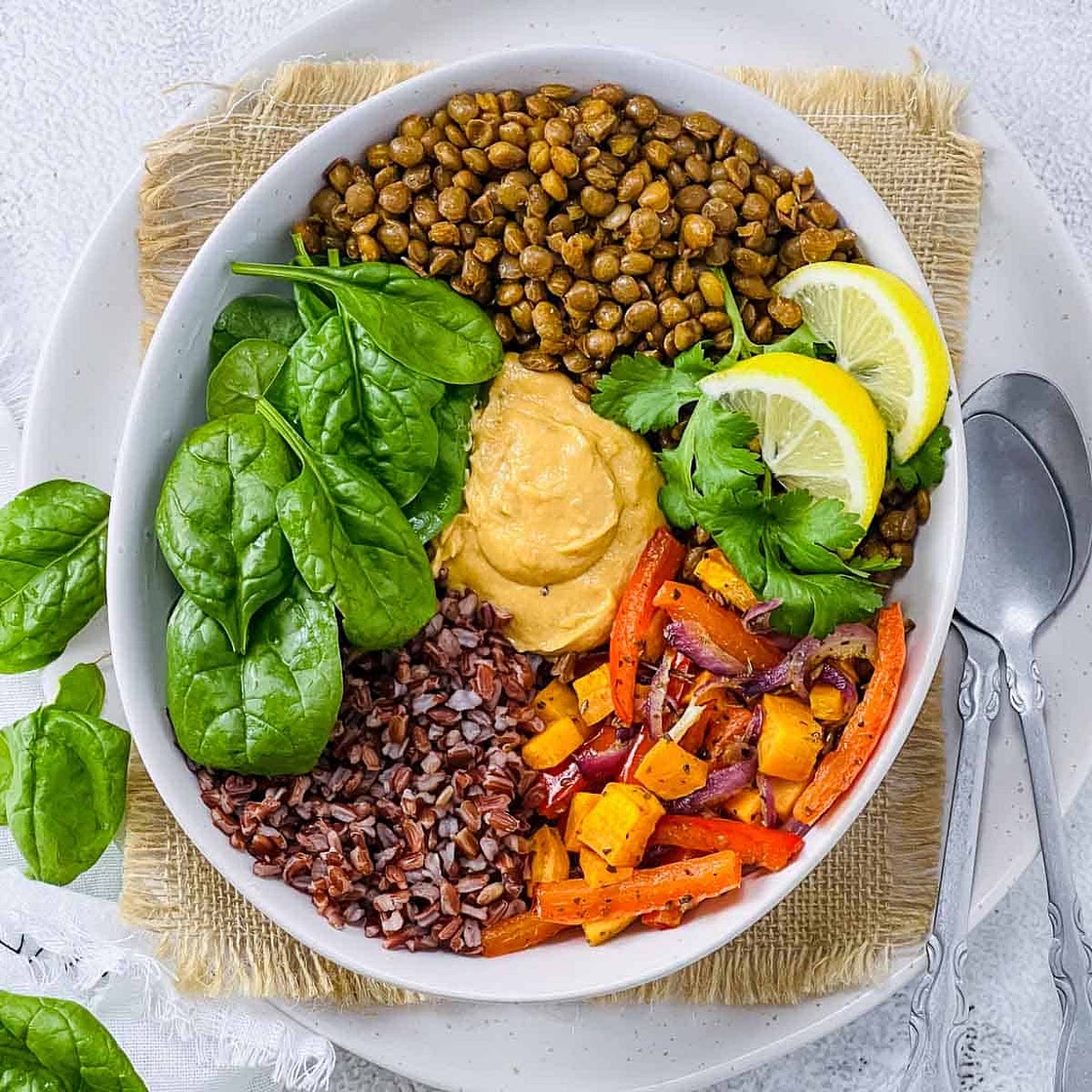 Lentil Buddha Bowl with Roasted Veggies