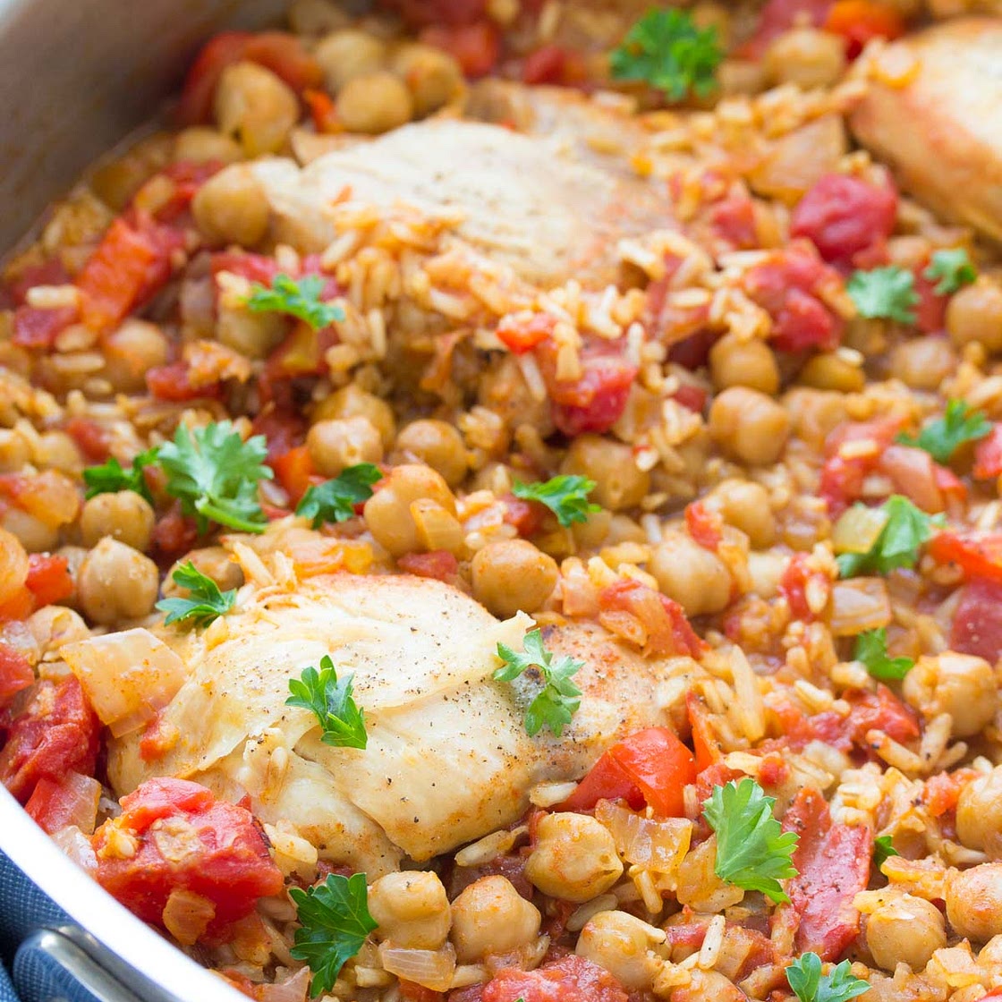 One Pot Spanish Chickpea Chicken