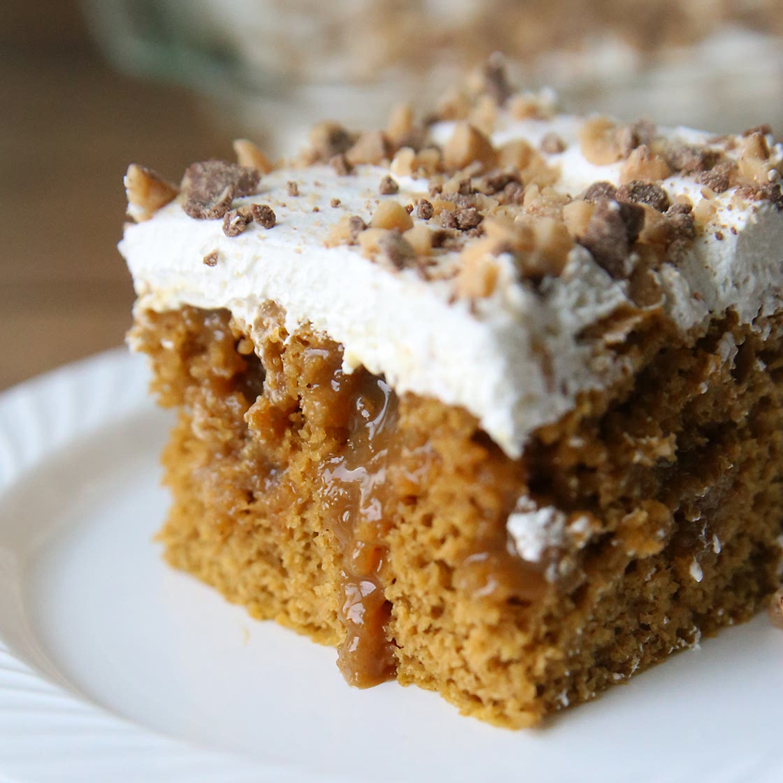 Caramel Pumpkin Poke Cake