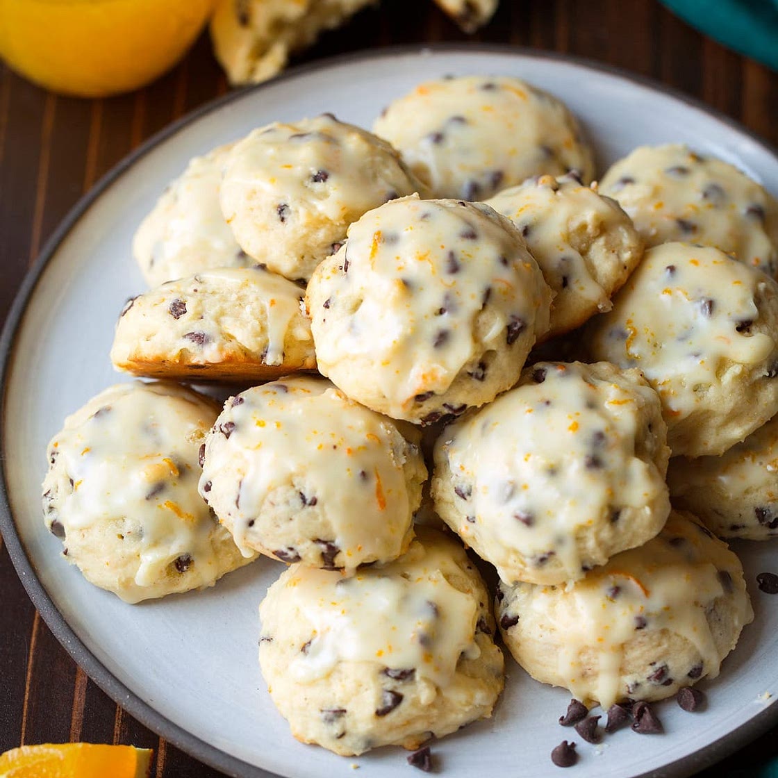 Orange Chocolate Chip Ricotta Cookies