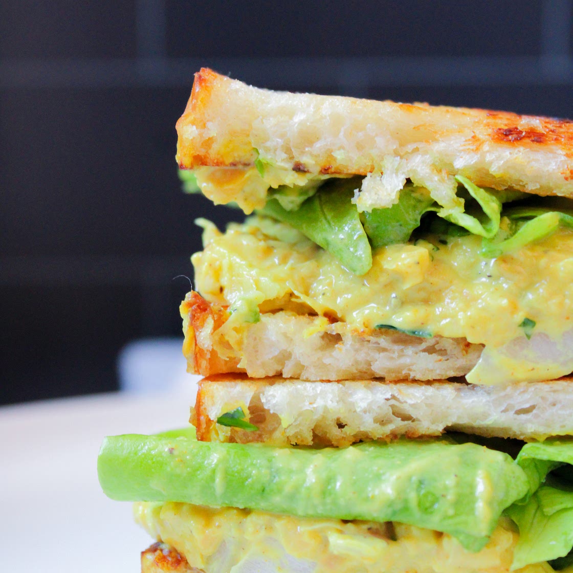 Curry Chickpea Salad Sandwiches