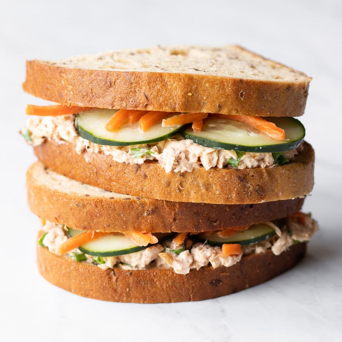 Low FODMAP Spicy Salmon Salad Sandwich