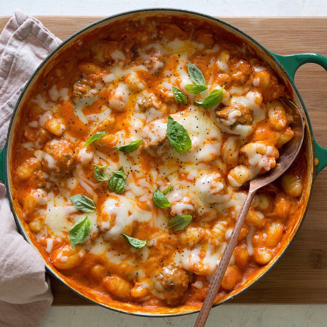 Cheesy Italian Meatball Gnocchi