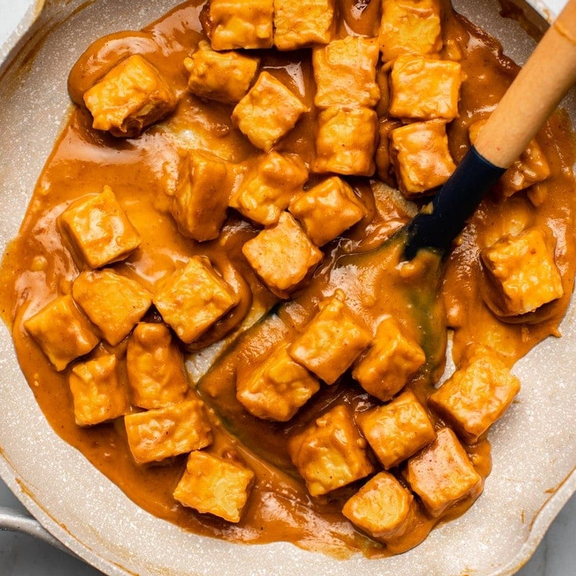 Saucy Stovetop Peanut Tempeh