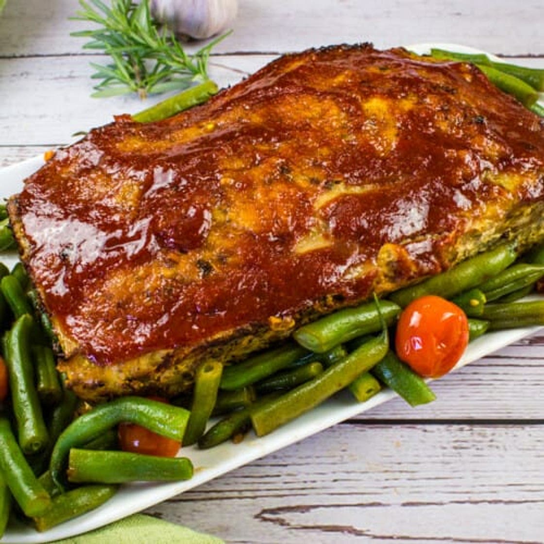 Keto Turkey Meatloaf with Bacon