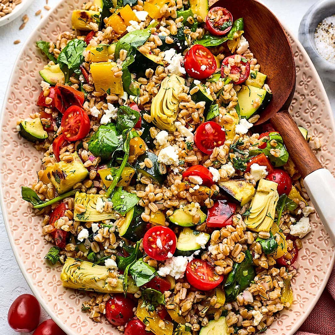 Grilled Vegetable Farro Salad