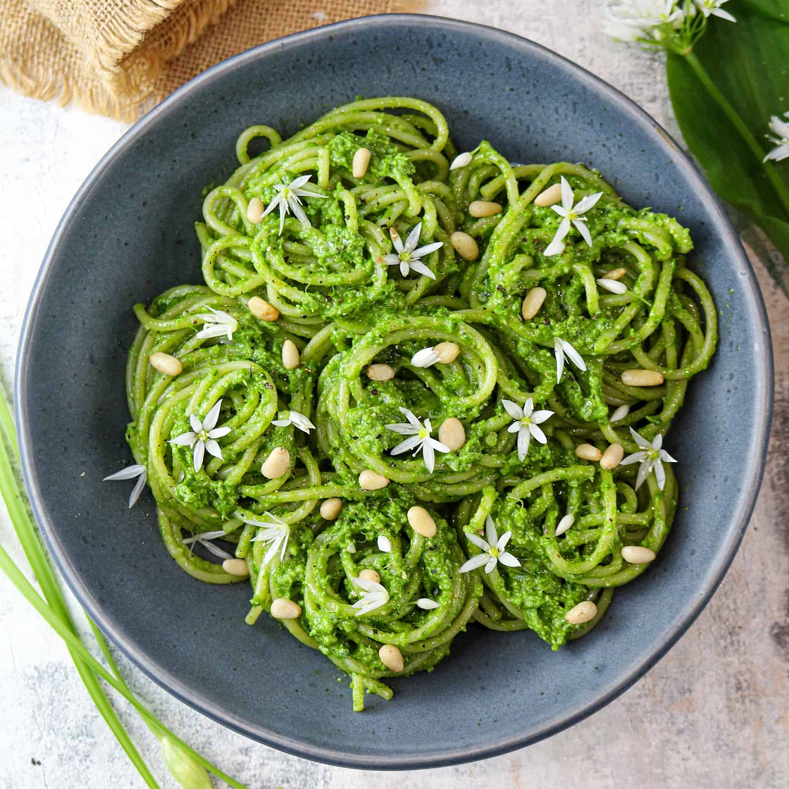 Vegan Wild Garlic Pesto Pasta