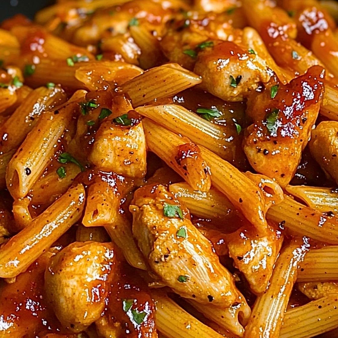 One-Pan Tangy Honey BBQ Chicken Penne