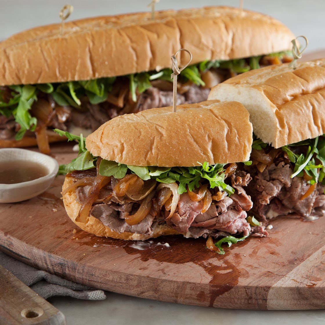 Warm Roast Beef Sandwiches