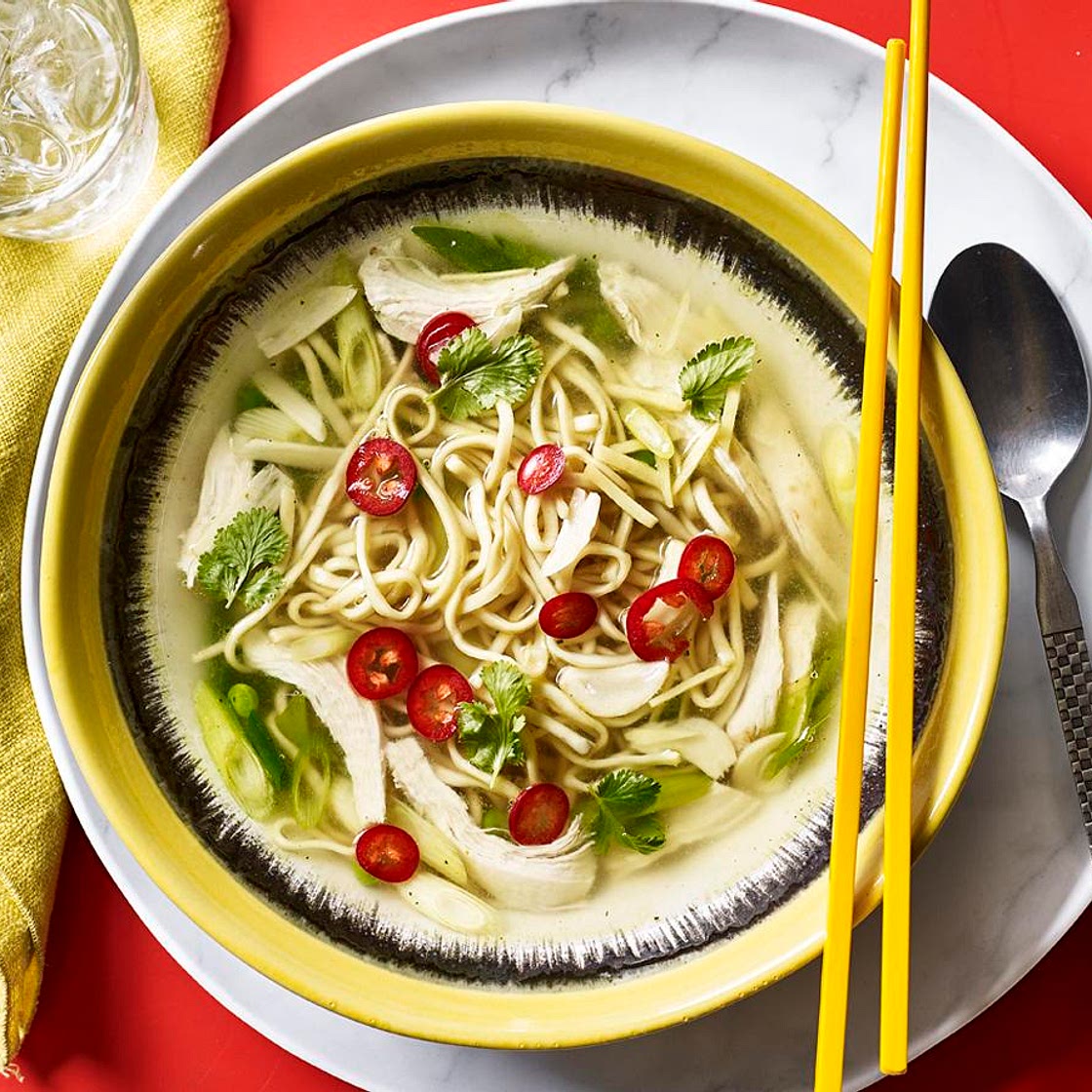 5-minute chicken noodle soup